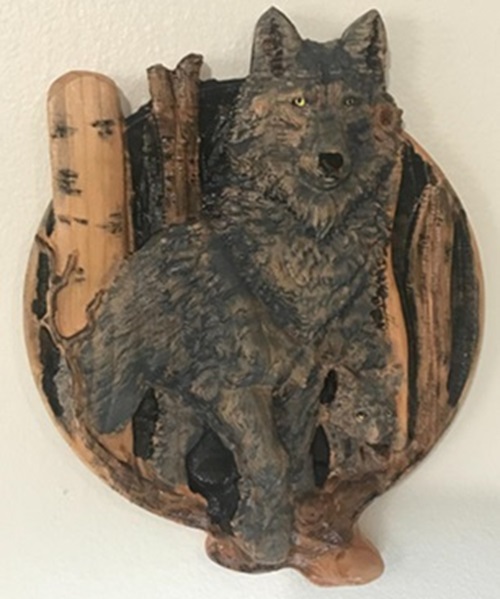 3D wolf in the woods