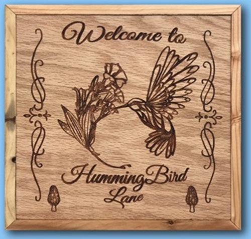 welcome hummingbird plaque