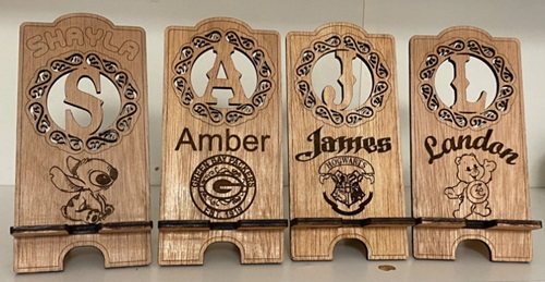 Engraved Cellphone stands